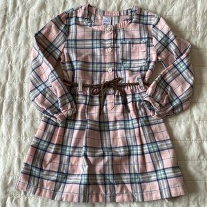 Carter's Blue and Pink Plaid Belted Dress Size 24 Months